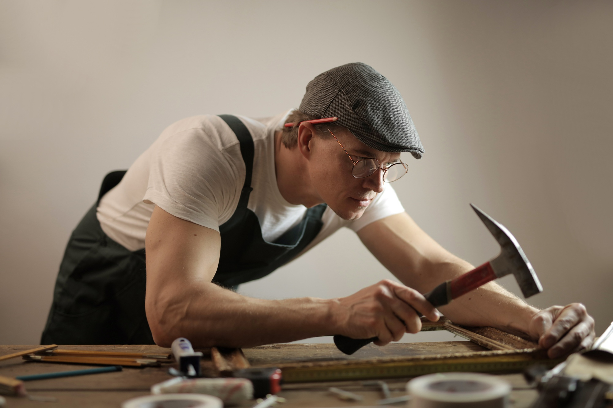 a man doing the work of woods