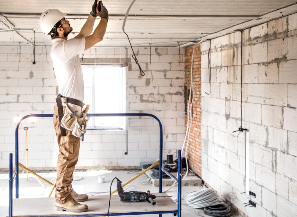 A Handyman doing renovation