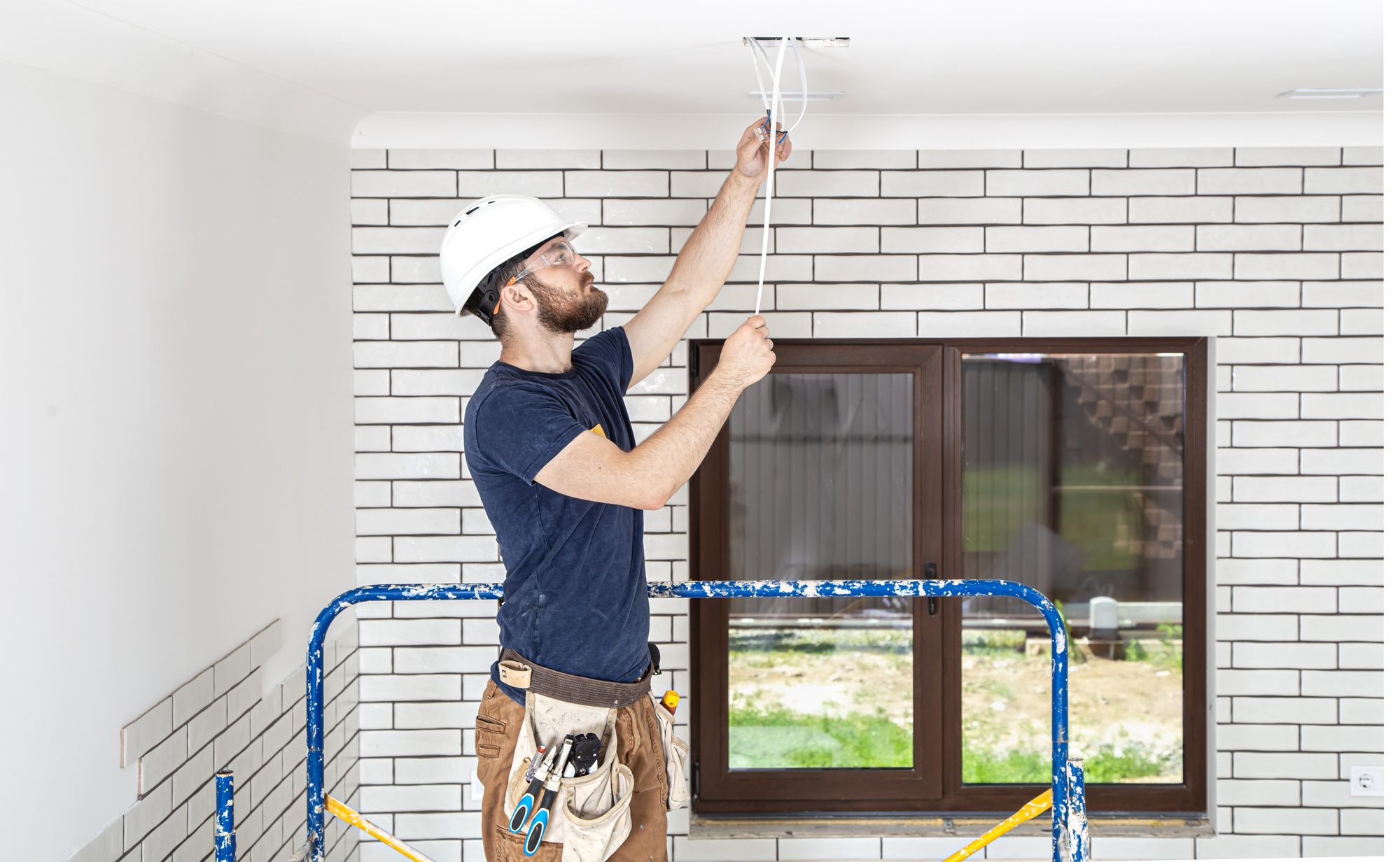 A Handyman doing renovation